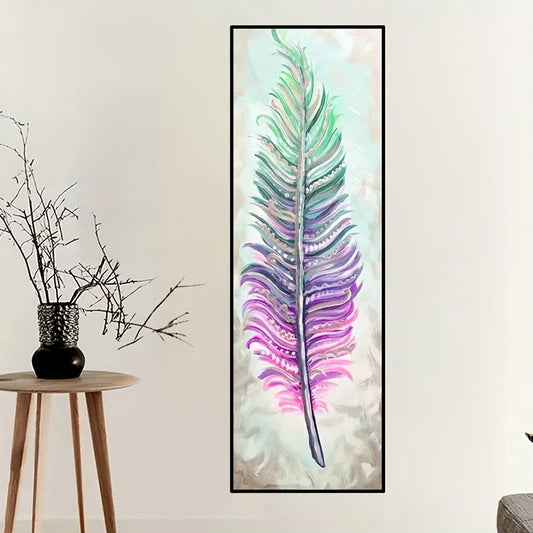 Diamond Painting- Large Colorful Feather